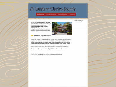westernelectrosounds.com snapshot