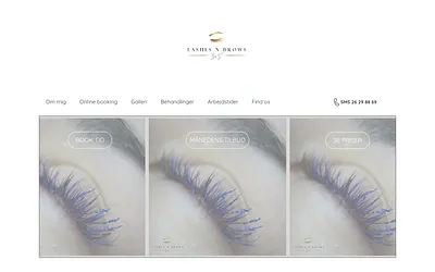 lashesnbrows.dk snapshot