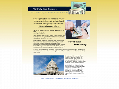 rightfullyyouroverages.com snapshot