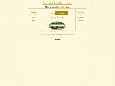 classiccadillacsweddingcarhire.com snapshot