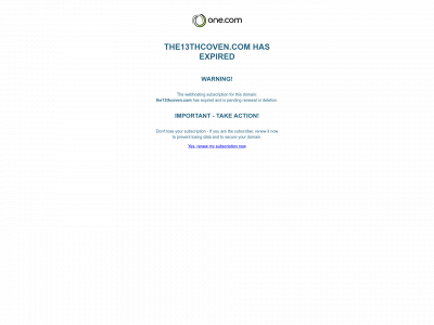 the13thcoven.com snapshot