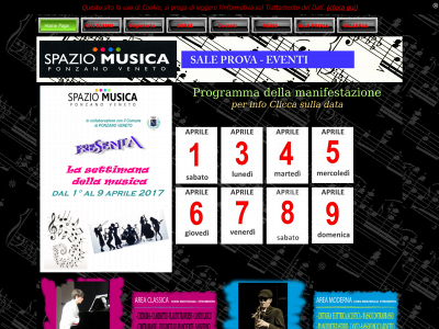 spaziomusicaponzano.it snapshot