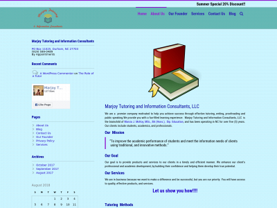 marjoytutors.com snapshot