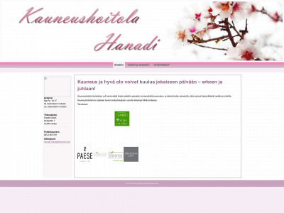 kauneushoitolahanadi.fi snapshot