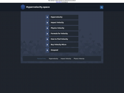 hypervelocity.space snapshot