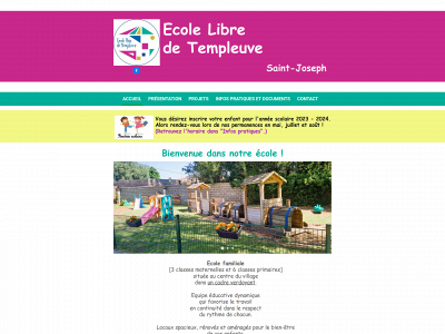 ecolelibretempleuve.be snapshot