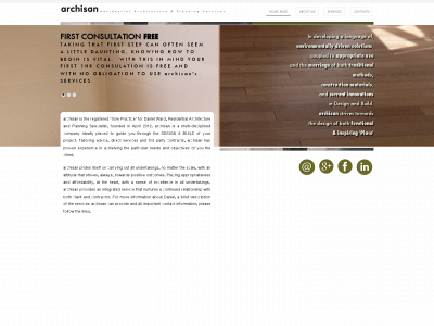 archisan.co.uk snapshot