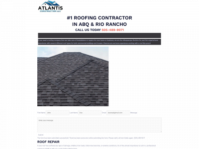 atlantisroofingnm.com snapshot