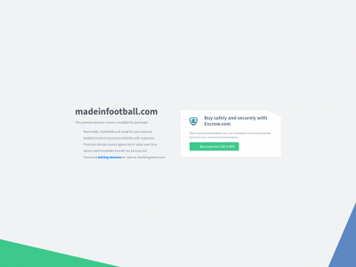 madeinfootball.com snapshot