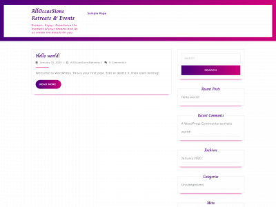 alloccassionsretreatsandevents.com snapshot