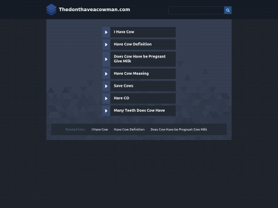 thedonthaveacowman.com snapshot