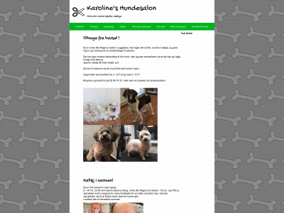 karolineshundesalon.dk snapshot