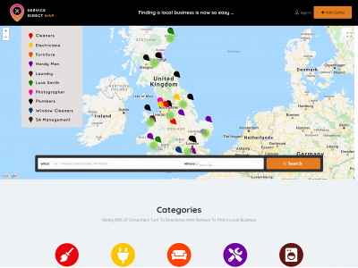 servicedirectmap.com snapshot
