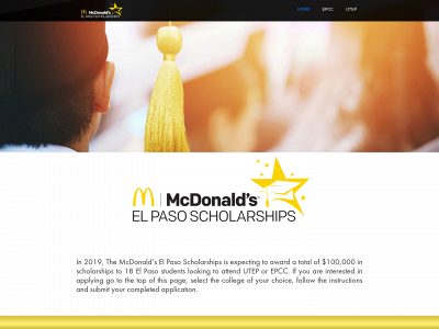 mcdonaldselpasoscholarships.com snapshot