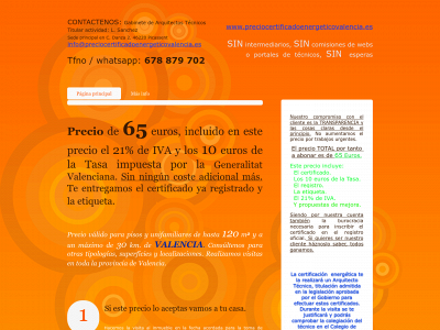 preciocertificadoenergeticovalencia.es snapshot