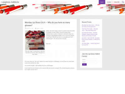 lipglossaddict.com snapshot