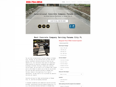 www.concretecompanypanamacityfl.com snapshot