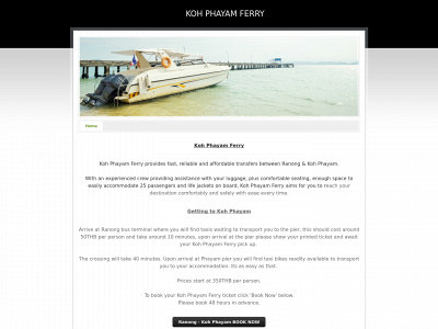 kohphayamferry.com snapshot