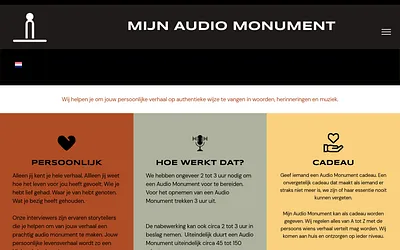 mijnaudiomonument.nl snapshot