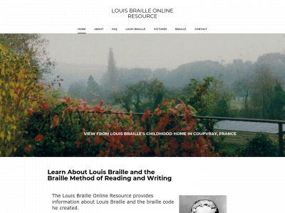 www.louisbrailleonlineresource.org snapshot