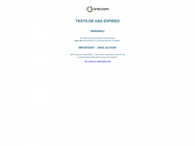 tksys.dk snapshot