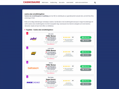 casinosaurie.se snapshot