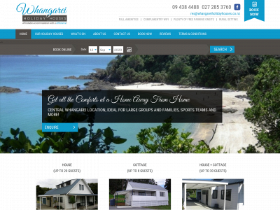 whangareiholidayhouses.co.nz snapshot