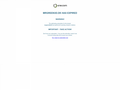 mrgreen3d.dk snapshot
