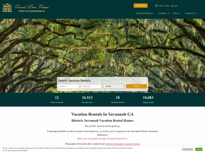 savannahdreamvacations.com snapshot