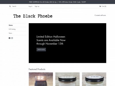 theblackphoebe.com snapshot