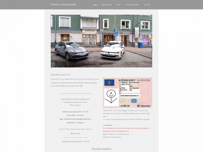 korkortikristianstad.se snapshot