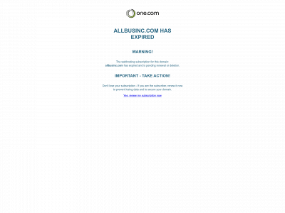 allbusinc.com snapshot