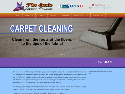 thegeniecarpetcleaning.com snapshot