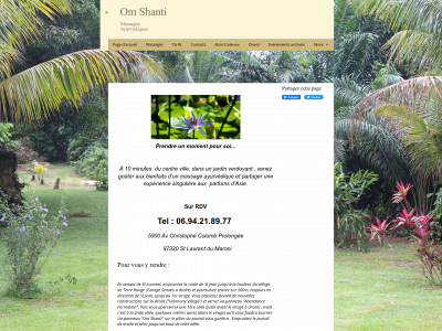 omshantiguyane.com snapshot