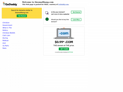 thesmallbang.com snapshot