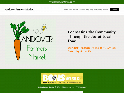 andoverfarmersmarket.com snapshot