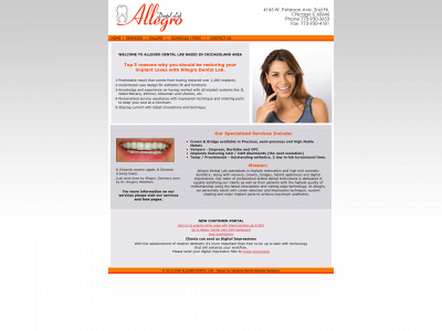 allegrodentallab.com snapshot