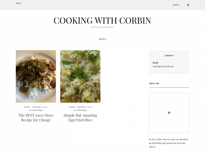 cookingwithcorbin.com snapshot
