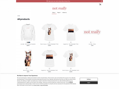 notreallyclothing.co snapshot