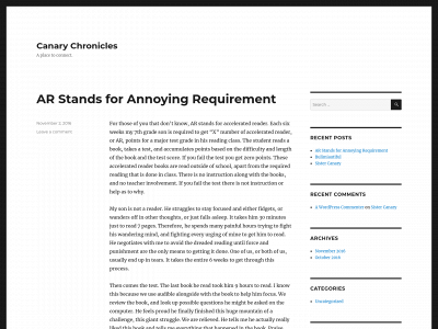 canarychronicles.com snapshot