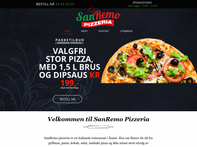 sanremopizza.no snapshot