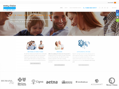 everychoicehealthinsurance.com snapshot