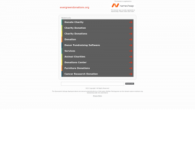 evergreendonations.org snapshot