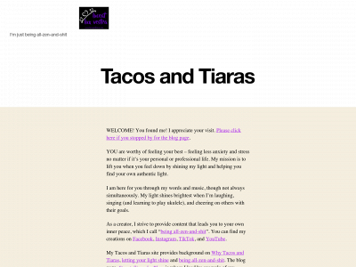 tacosandtiaras.com snapshot
