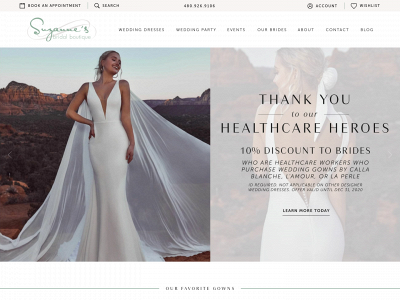 www.suzannesbridalboutique.com snapshot