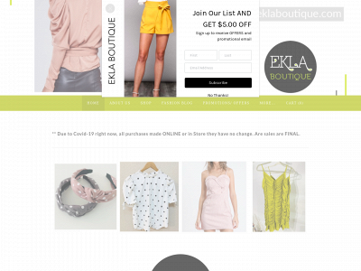 www.eklaboutique.com snapshot