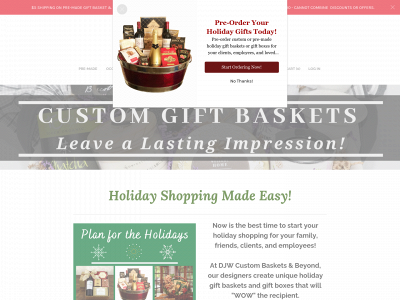 www.djwcustombaskets.com snapshot