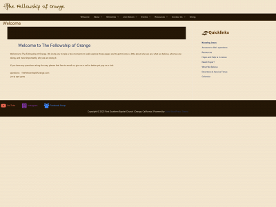 thefellowshipoforange.com snapshot