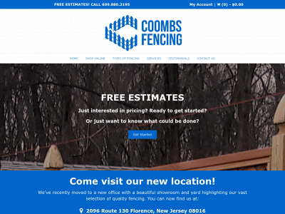coombsfence.com snapshot