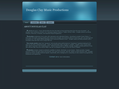douglasclaymusic.com snapshot